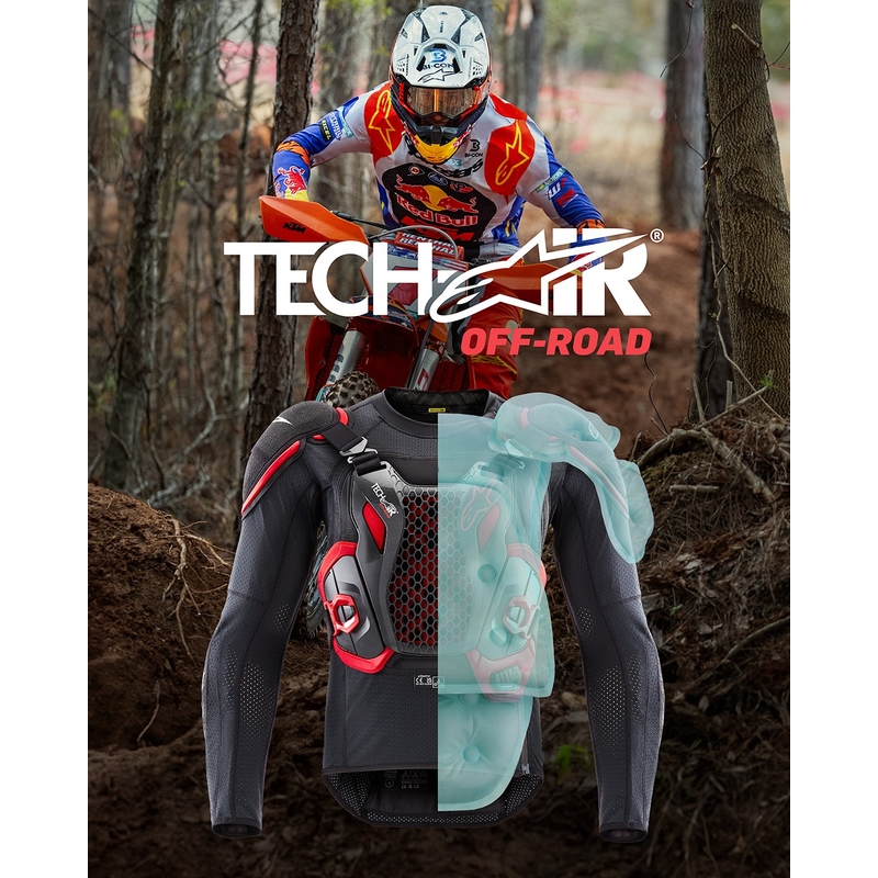Chaleco airbag Alpinestars TECH-AIR®OFF-ROAD system negro-rojo - II. calidad