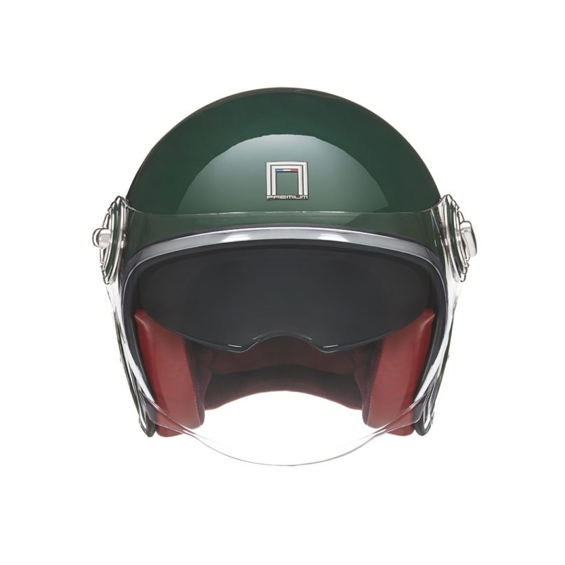 Casco de moto abierto NOX PREMIUM Heritage verde - II. calidad