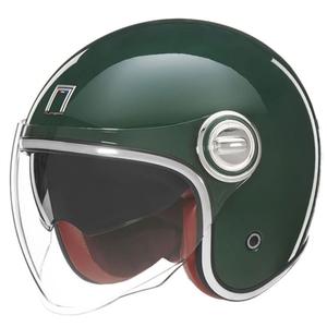 Casco de moto abierto NOX PREMIUM Heritage verde - II. calidad