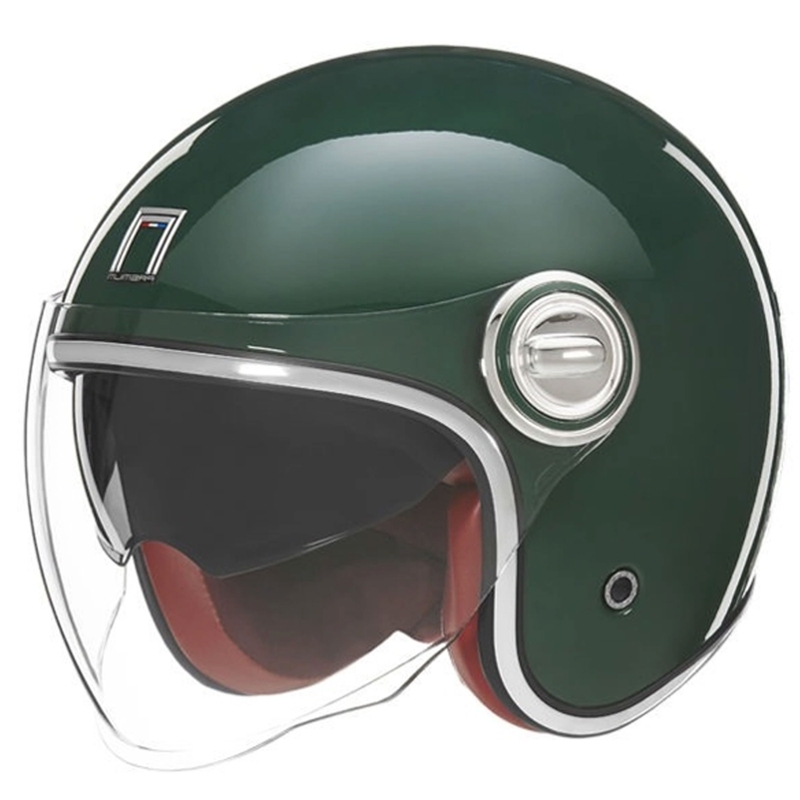 Casco de moto abierto NOX PREMIUM Heritage verde - II. calidad