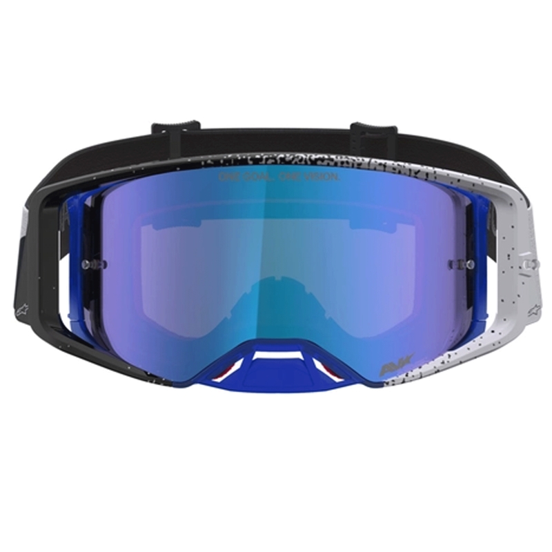 Gafas de motocross Alpinestars Supertech Hiten, color negro-azul