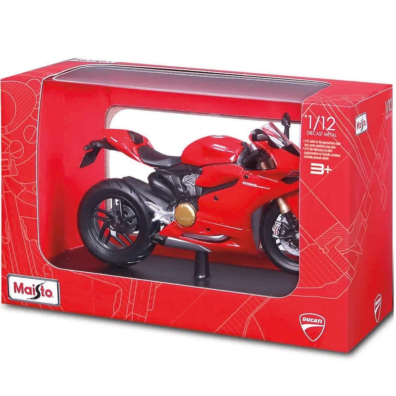 Moto Maisto Ducati 1199 Panigale modelo 1:12 roja