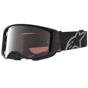 Gafas de motocross Alpinestars Supertech Vesta, color negro mate-plata