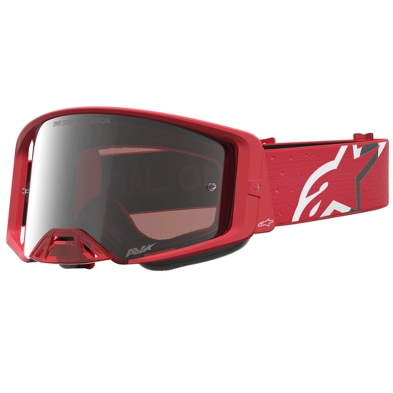 Gafas de motocross Alpinestars Supertech Vesta rojo flúor cromado