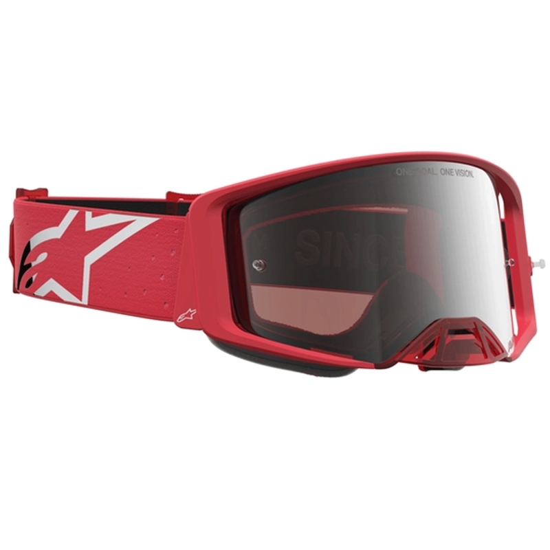 Gafas de motocross Alpinestars Supertech Vesta rojo flúor cromado
