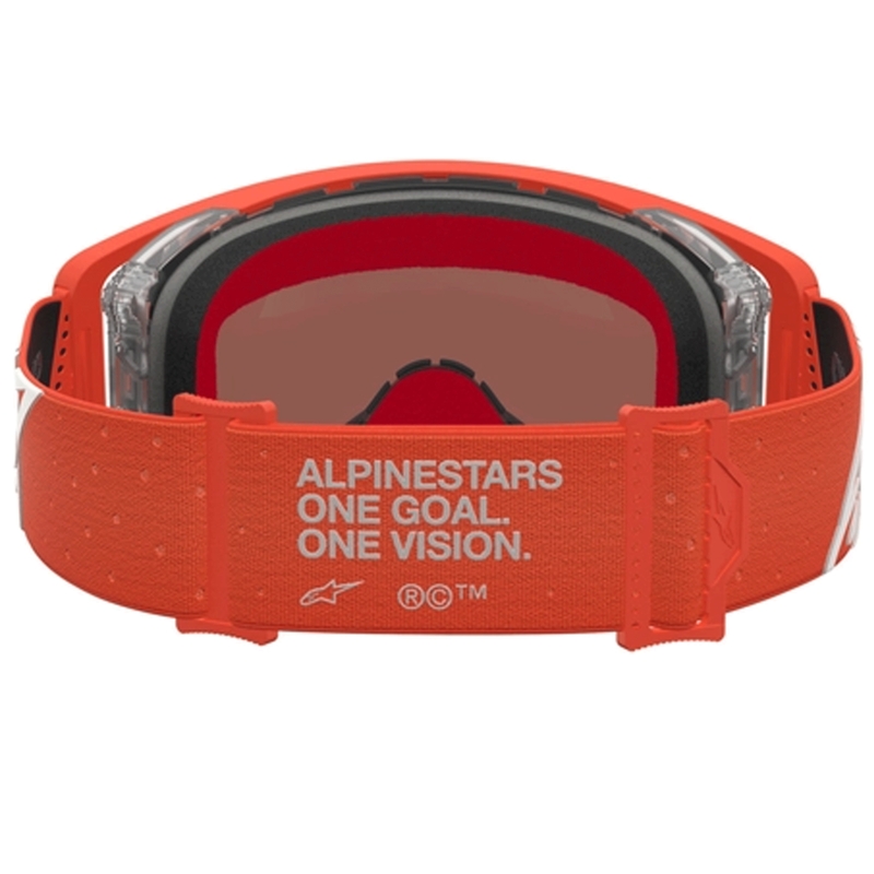 Gafas de motocross Alpinestars Supertech Vesta color naranja y plata