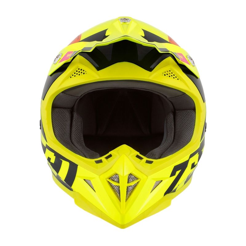 Casco motocross infantil ZED X1.9 Tendo fluo amarillo-rosa-naranja-negro - II. calidad