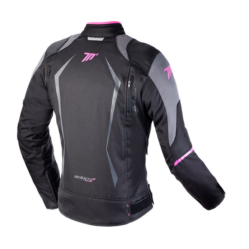 Chaqueta de moto para mujer SEVENTY DEGREES SD-JR49 negra-rosa - II. calidad
