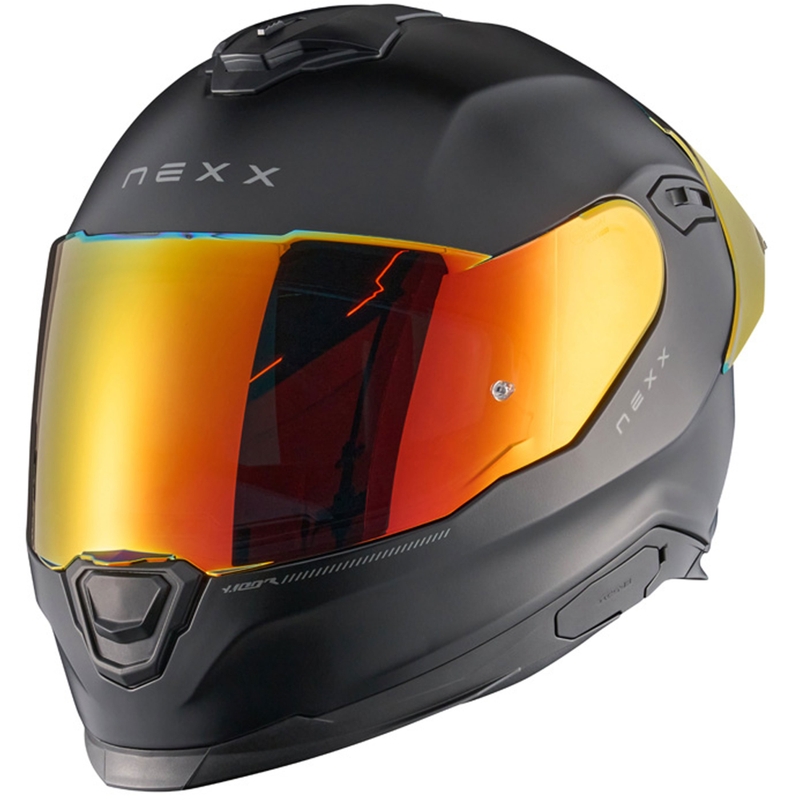 Casco integral de moto NEXX Y.100R Subsonic negro mate-rojo - II. calidad liquidación