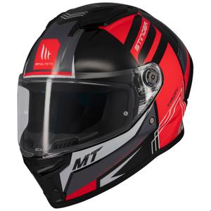 Casco de moto integral MT Stinger 2 Tron negro-rojo-gris - II. calidad