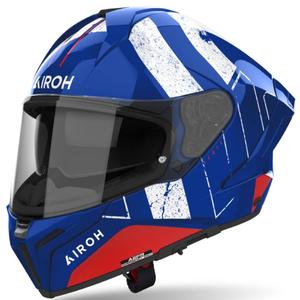 Casco integral de moto Airoh MATRYX Scope azul-rojo