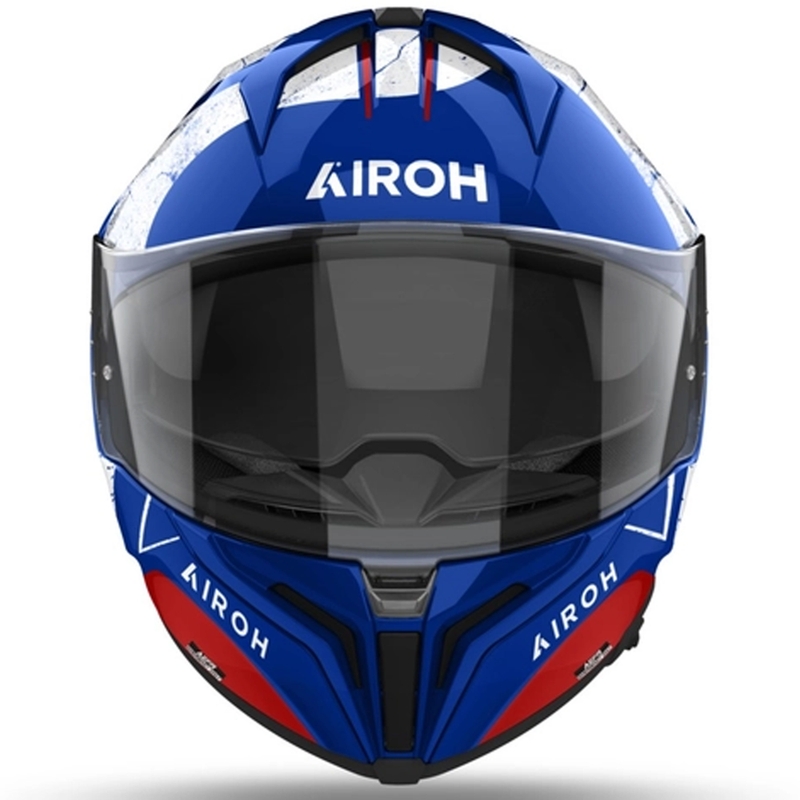 Casco integral de moto Airoh MATRYX Scope azul-rojo