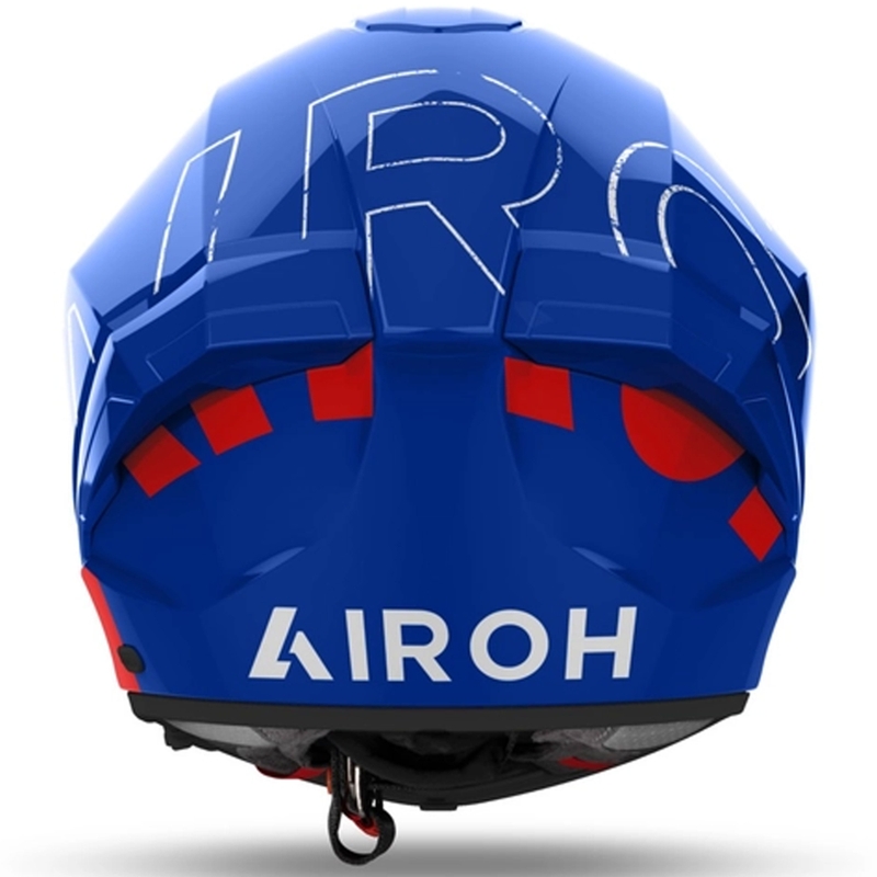 Casco integral de moto Airoh MATRYX Scope azul-rojo