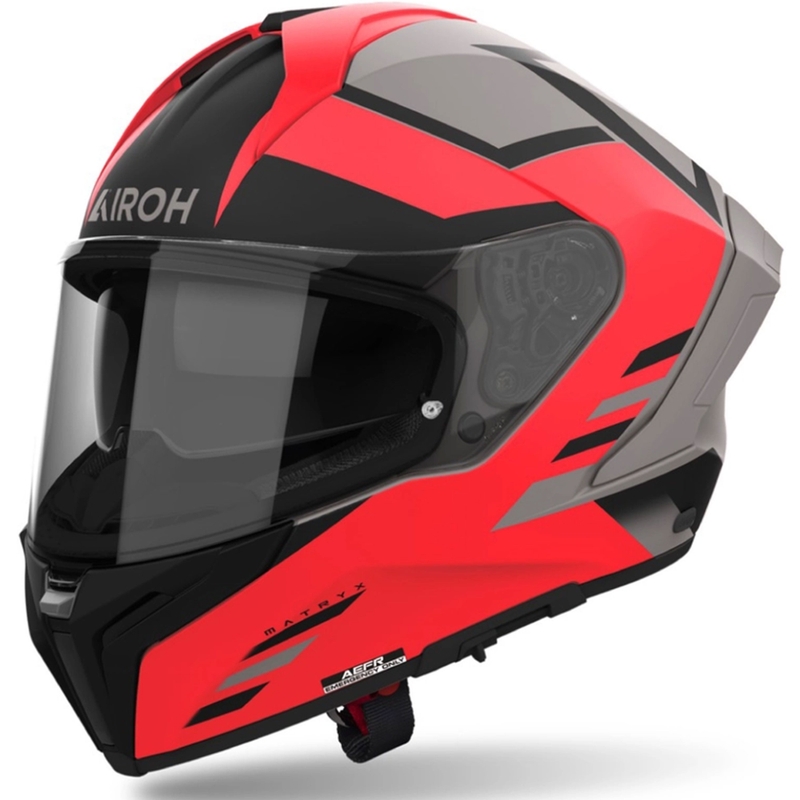 Casco integral de moto Airoh MATRYX Thron naranja mate