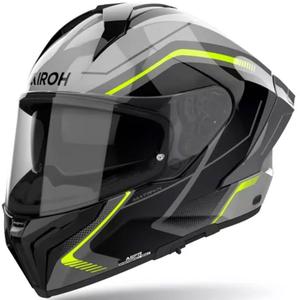 Casco integral de moto Airoh MATRYX Wide negro-gris-amarillo