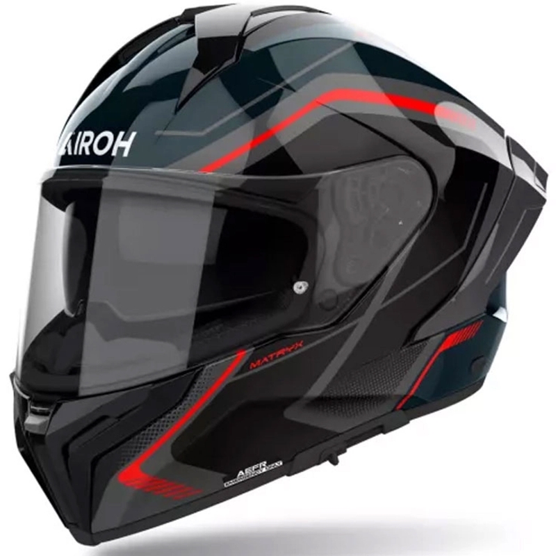 Casco integral de moto Airoh MATRYX Wide negro-gris-rojo