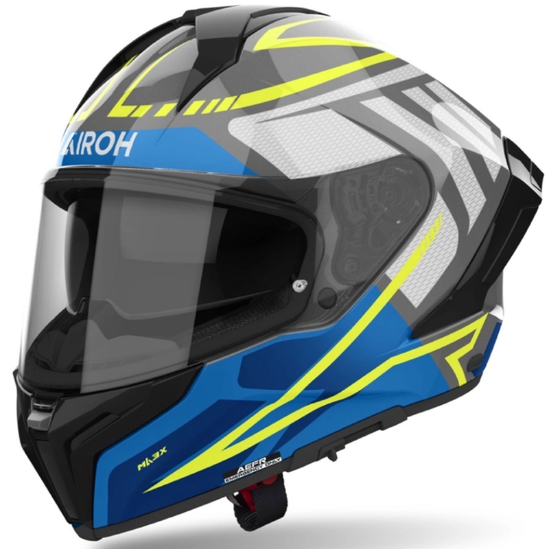 Casco integral de moto Airoh MATRYX Rider azul brillante
