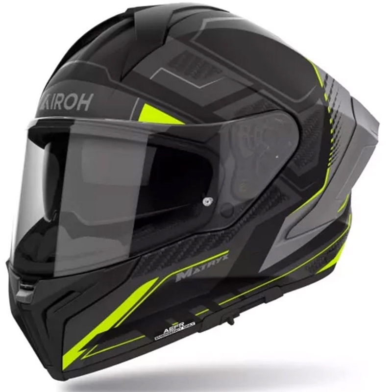 Casco integral de moto Airoh MATRYX Rocket amarillo mate