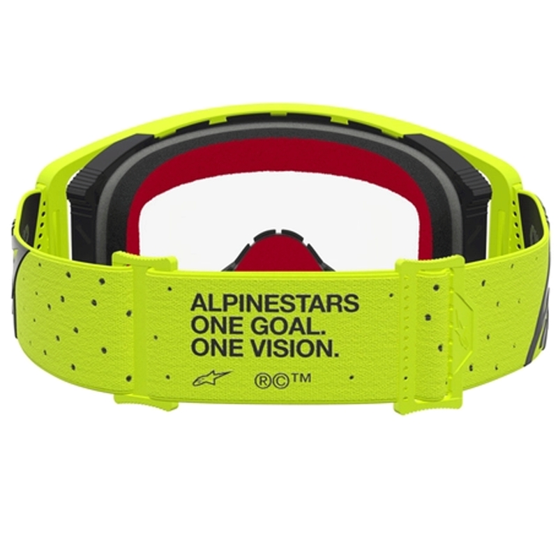 Gafas de motocross Alpinestars Supertech Vesta amarillo flúor y negro (plexiglás transparente)