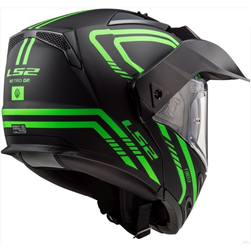 Vyklápěcí přilba LS2 FF324 Metro EVO Firefly černo-fluo zelená