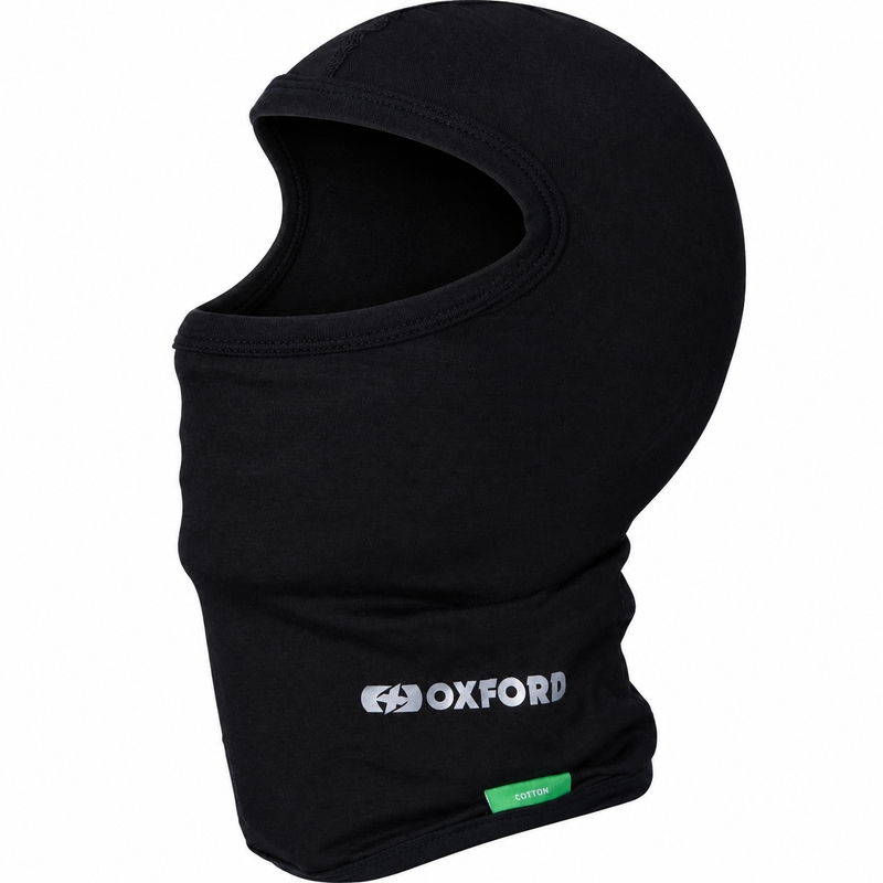 Pasamontañas Oxford de algodón negro para motocicleta