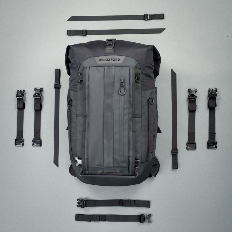 Bolsa para moto Oxford Atlas B-20 Advanced Backpack 20 l gris - II. calidad