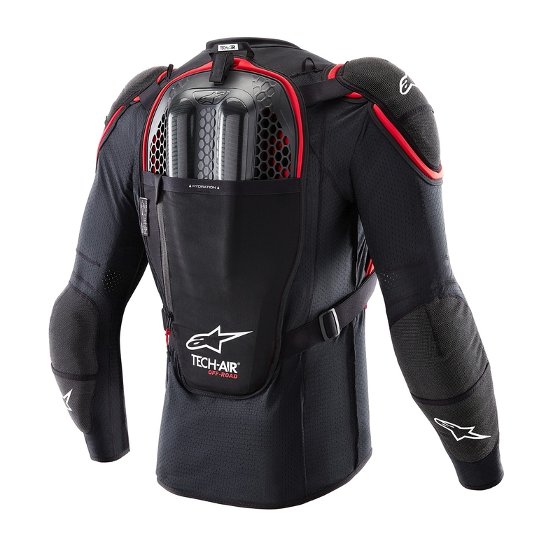 Chaleco con airbag Alpinestars TECH-AIR®OFF-ROAD, color negro y rojo, 2 unidades, II. Calidad - II. calidad