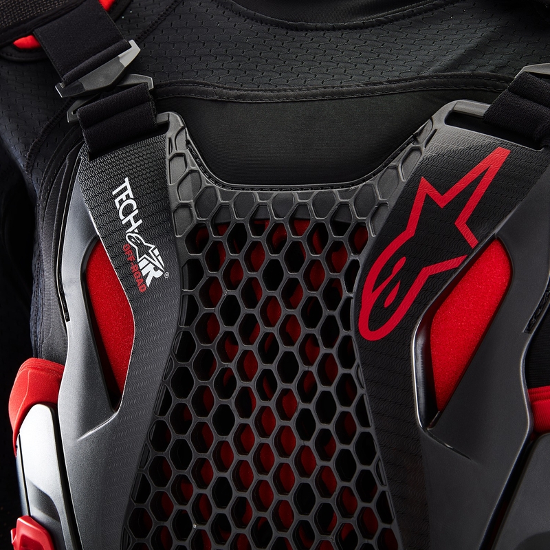 Chaleco con airbag Alpinestars TECH-AIR®OFF-ROAD, color negro y rojo, 2 unidades, II. Calidad - II. calidad