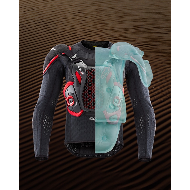Chaleco con airbag Alpinestars TECH-AIR®OFF-ROAD, color negro y rojo, 2 unidades, II. Calidad - II. calidad