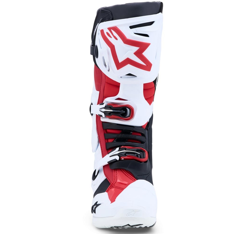 Botas de motocross Alpinestars TECH 10 blancas, negras y rojas