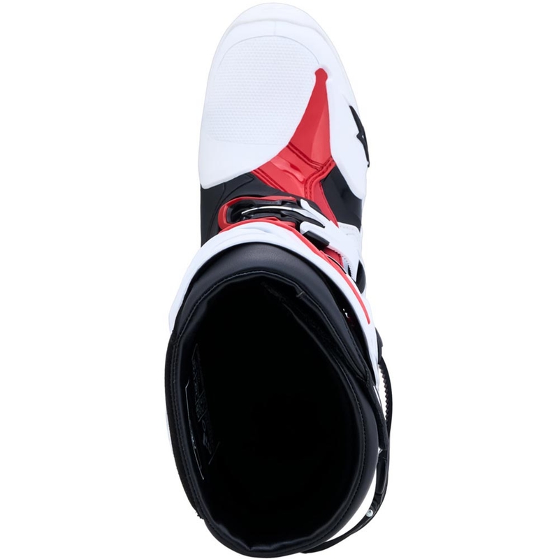 Botas de motocross Alpinestars TECH 10 blancas, negras y rojas