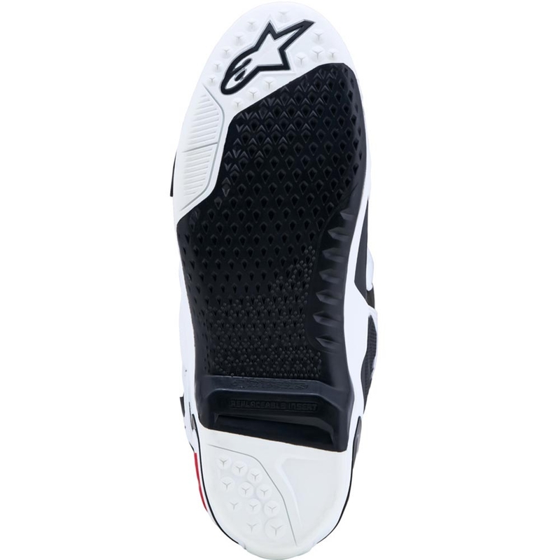 Botas de motocross Alpinestars TECH 10 blancas, negras y rojas