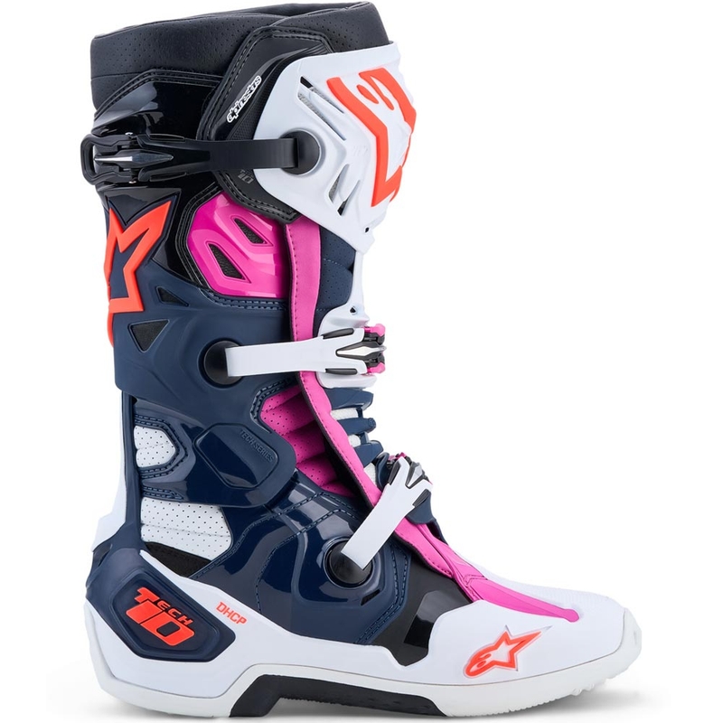 Botas de motocross Alpinestars TECH 10 Supervented azul oscuro-blanco-negro-morado