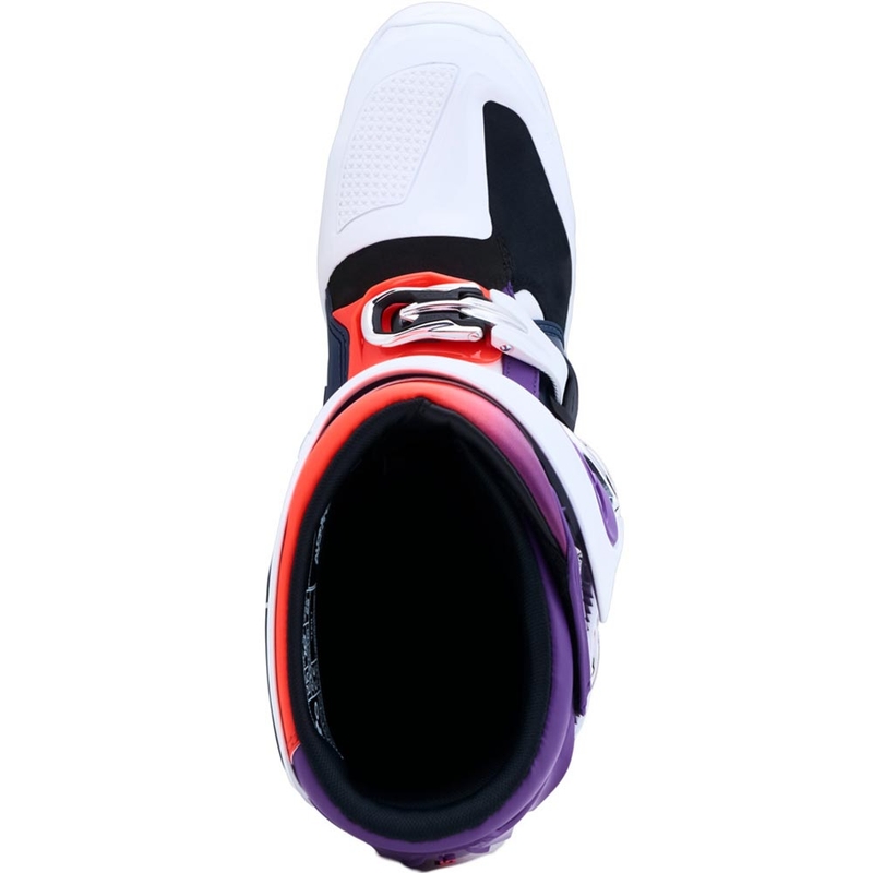 Botas de motocross Alpinestars TECH 7 morado-blanco-azul oscuro-rojo flúor