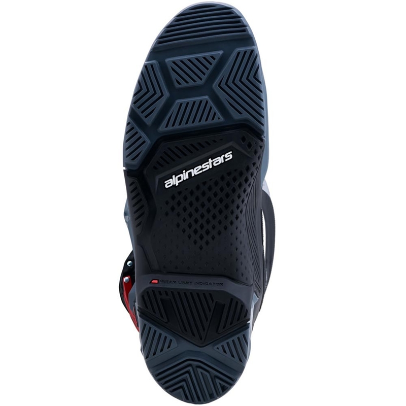 Botas de moto Alpinestars TECH 7 Enduro Drystar Gris oscuro-Gris claro-Rojo