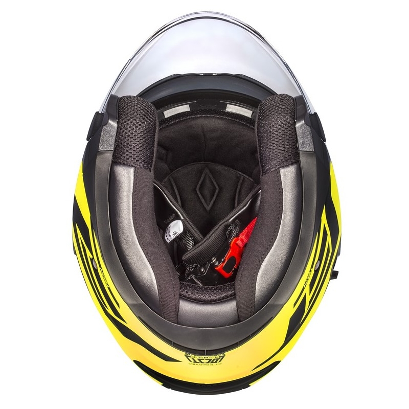Casco de moto Cassida Jet Tech Corso abierto negro-amarillo fluo