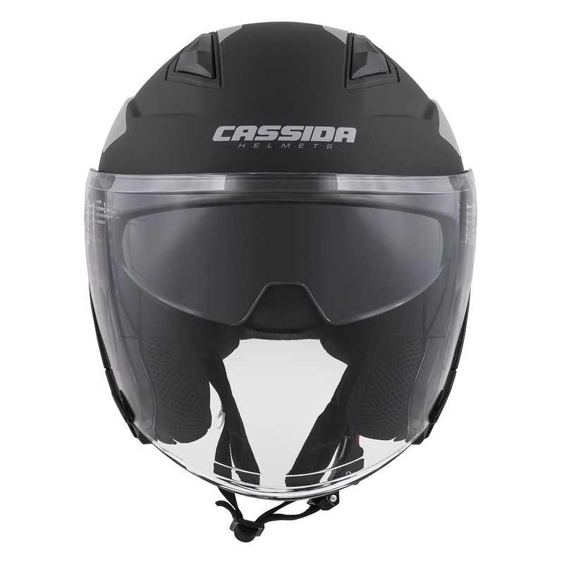 Casco de moto Cassida Jet Tech Corso Open Negro y Gris