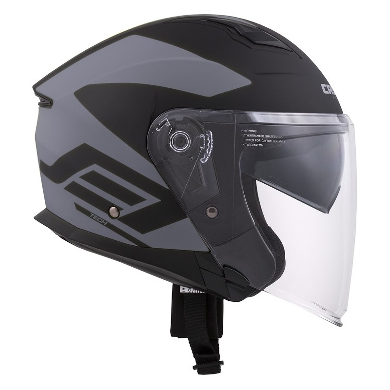 Casco de moto Cassida Jet Tech Corso Open Negro y Gris