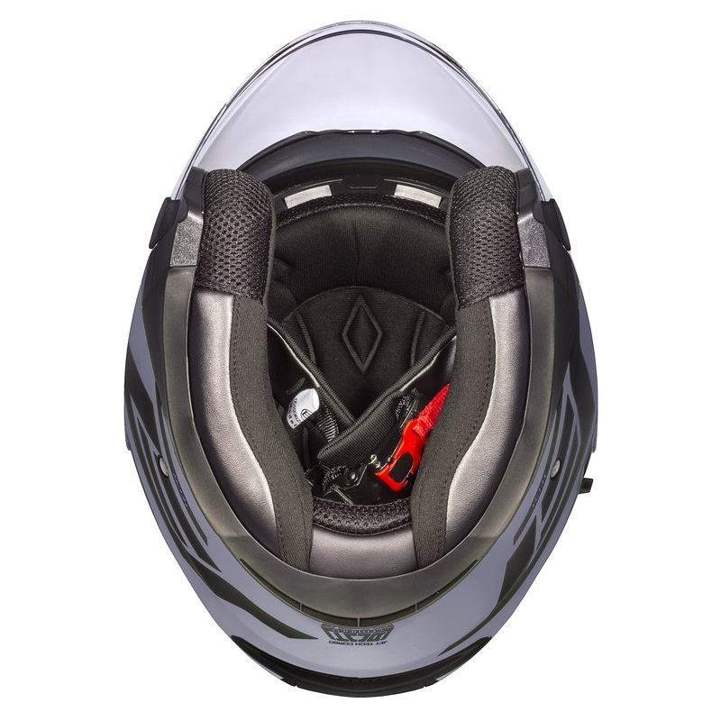 Casco de moto Cassida Jet Tech Corso Open Negro y Gris