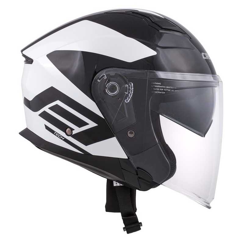 Casco Moto Cassida Jet Tech Corso Open Negro y Blanco