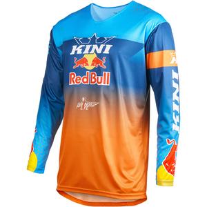 Camiseta de motocross KINI Red Bull 1.0 Rallye azul-naranja