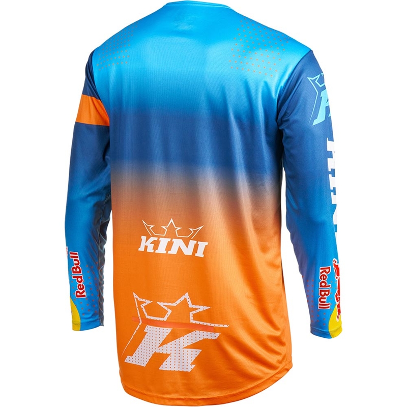 Camiseta de motocross KINI Red Bull 1.0 Rallye azul-naranja