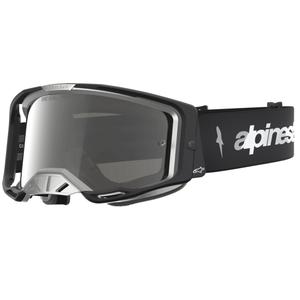 Gafas de motocross Alpinestars Vision 8 Amber, color negro y plata.