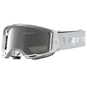 Gafas de motocross Alpinestars Vision 8 color ámbar, blanco y plata.