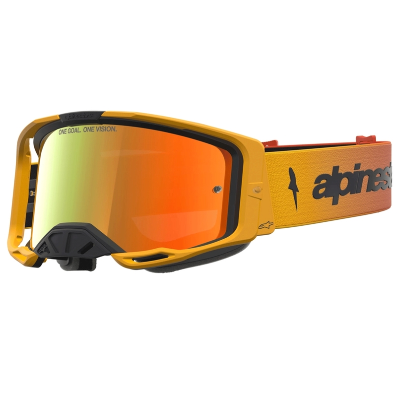 Gafas de motocross Alpinestars Vision 8 Amber, color amarillo, rojo y negro.