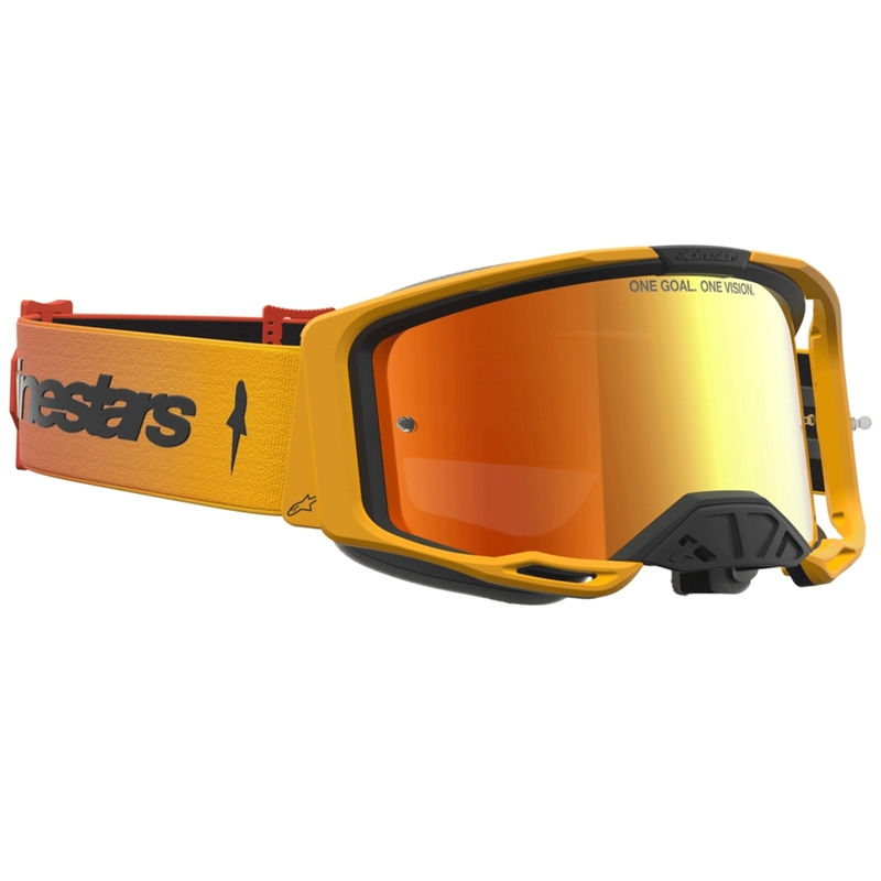 Gafas de motocross Alpinestars Vision 8 Amber, color amarillo, rojo y negro.