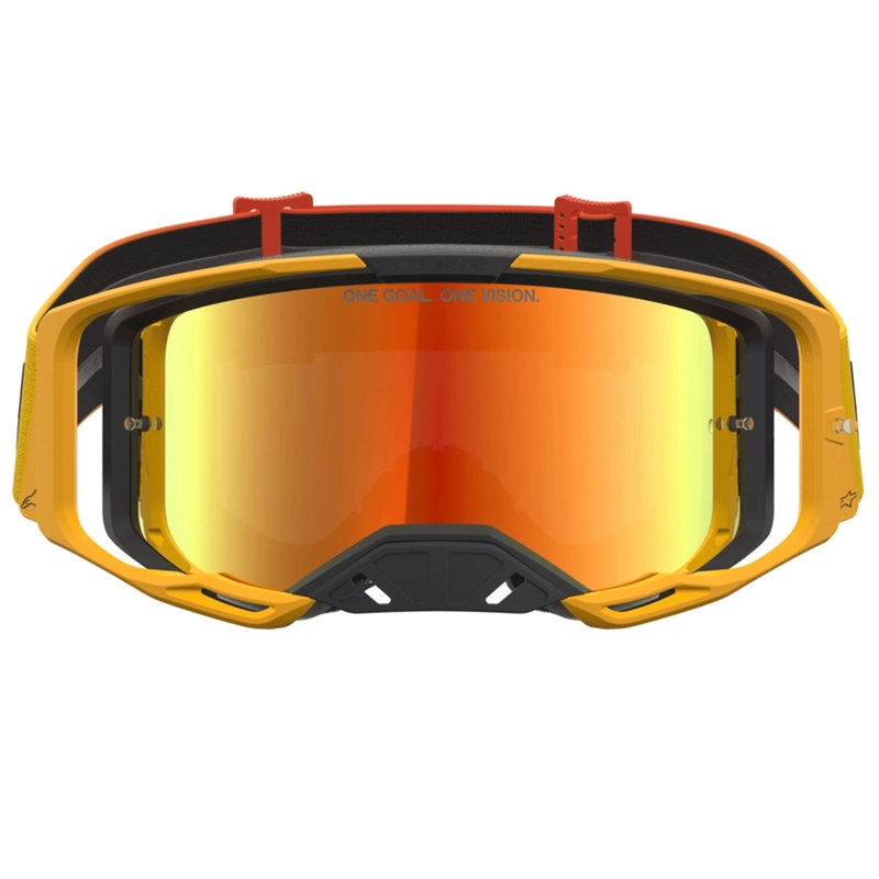 Gafas de motocross Alpinestars Vision 8 Amber, color amarillo, rojo y negro.