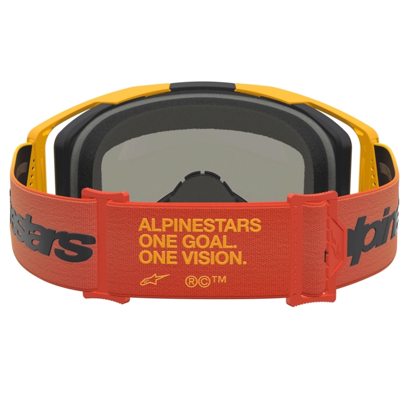 Gafas de motocross Alpinestars Vision 8 Amber, color amarillo, rojo y negro.