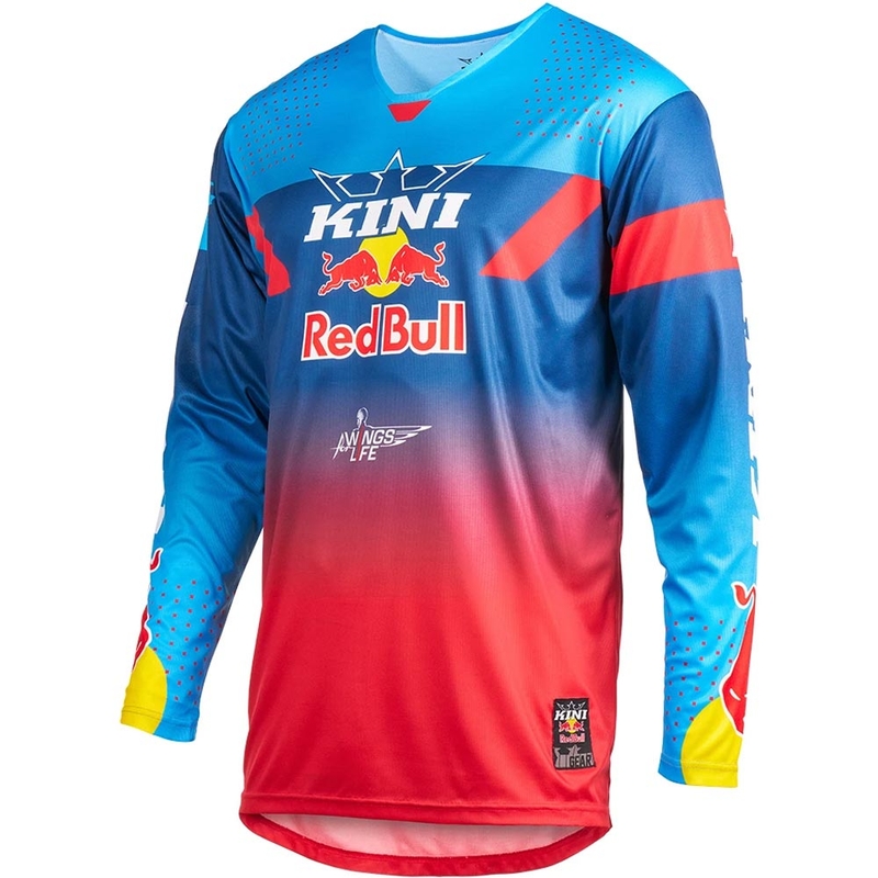 Camiseta de motocross KINI Red Bull 2.0 MXC azul-rojo