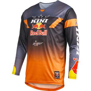 Camiseta de motocross KINI Red Bull 2.0 MXC gris-naranja